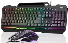 AULA Gaming Keyboard, T102 104 Keys Gaming Keyboard and Mouse Combo with RGB picture
