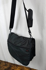 *RARE* Tumi Alpha MADE IN USA Black Ballistic Nylon Expandable Messenger Bag picture