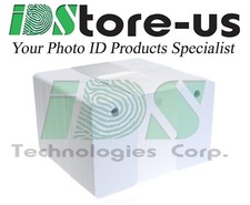 500 Blank White 3-UP Breakaway Keytag PVC Cards, CR80, 30 Mil, Graphics Quality picture