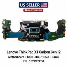 5B21N89351 4 Lenovo Thinkpad Mainboard Intel U7-165U 64GB RAM X1 Carbon G12 NEW picture