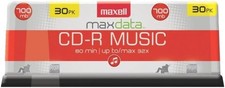 30 Pack CD-R 80 Minute Spindle Audio Recordable Blank Media Discs 32x Speed picture