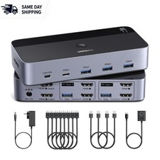 Effortless HDMI KVM Switch 2 Monitors 2 Computers 4K@60Hz with Quick Access USBs picture