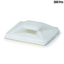 300x Self Adhesive Cable Wire Zip Tie Mount Base Clamp Clip Wall Holder 25x25mm picture