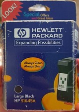 Sealed HP Hewlett Packard Large Black HP 51629A Inkjet Print Cartridge Exp 03/01 picture