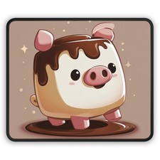 Chocolate Drip Cube Pig Gaming Mouse Pad | Cute Kawaii Desk Mat picture