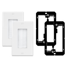 Brush Wall Plate with Low Voltage Mounting Bracket 2-Pack, Cable Pass Through... picture