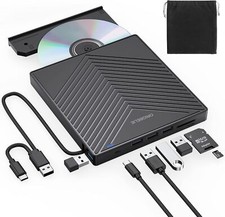 Origbelie External CD DVD Drive, Ultra Slim CD Burner Usb 3.0 With 4 U Personal  picture
