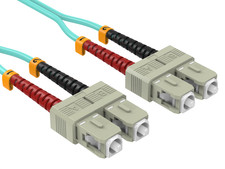 1m OM3 SC to SC UPC Duplex Corning Fiber Optic Cable Multimode 50/125 LSZH/OF... picture