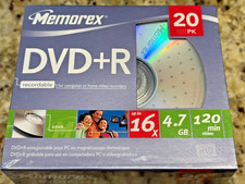 Memorex DVD+R 20pk Recordable 16X 4.7GB 120 min. picture