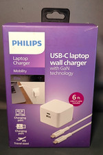 Philips USB-C GaN 60W Wall Charger w/ 6ft USB-C Cable, White DLP3523W/37 picture