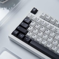 133 Keys Japanese Keycap Cherry Profile Dye Sub PBT Black White Keycaps Set picture