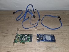 Pci Cards Lot of 2 Ethernet Network Adapter Sata Cable PCI-E picture