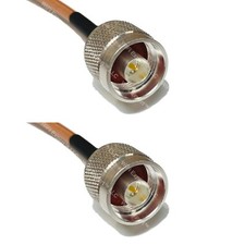 RG400 1-15' N TYPE MALE to N TYPE MALE Straight RF Pigtail Cable USA Assembled picture