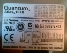 Hard Drive Disk Quantum Atlas 10KII 10K II TY36L011 Rev 01-F DDD6 35.7L 3892A803 picture