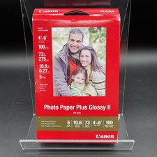 Canon Photo Paper Plus Glossy II PP-201 4x6 100 Sheets PIXMA Inkjet Glossy NEW picture