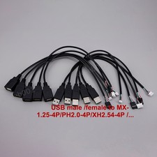 0.3M USB Male Female Terminal Cable JST 1.25/PH2.0/XH2.54-4Pin Connector Cord picture