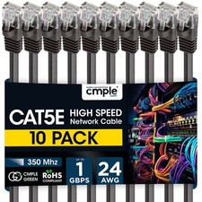 10 PCS Cat5e Ethernet Cable 1.5-15ft Fast Internet LAN Cord with RJ45 Connectors picture