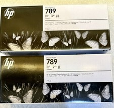 Qty 2 HP DesignJet Ink Cartridge 789 Black CH615A   picture