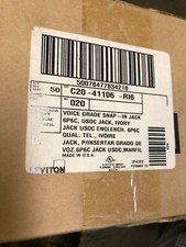 Leviton 41106-RI6 Telcom Voice Grade QuickPort Connector IVORY picture