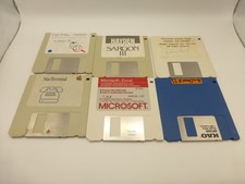 Vintage Apple Macintosh Software Disk Lot of 6 Tested Mac Microsoft Excel SARGON picture