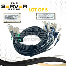 (LOT 5) Amphenol 100G QSFP28 to 4x 25G SFP28 Breakout Cable DAC 1.5M NDAQGF-0005 picture