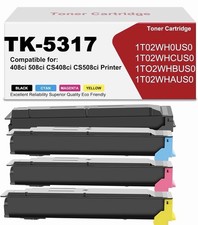 Rioflybee TK-5317 Compatible 4-Color Toner Set w/ Smart Chip for Kyocera 408ci picture