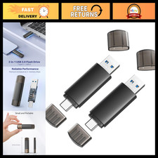 64GB Dual USB Flash Drive 2-in-1 Type-C & USB-A Portable Thumb Drive (2 Pack) picture