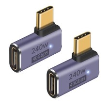 240w Usb C Adapter 90 Degree Usb C Adapter 40gbps Right Angle Usb C To Usb C Ada picture