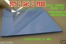 blue 100x100x1.5 mm GPU CPU Heatsink Cooling Thermal Conductive Silicone Pad picture