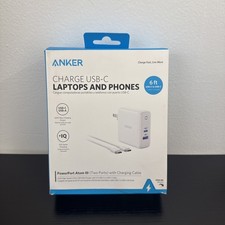 Anker 6' USB-C 60W Power Port Atom III Two Ports w Charging Cable B2322J21-1 picture
