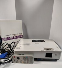 Epson PowerLite 1710c 3LCD Multimedia Projector TESTED w/ Remote Manual Case picture