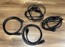 Lot of 4 Universal 3-Prong AC Power Cord Cables C13 PC Monitor Amp Printer Black picture