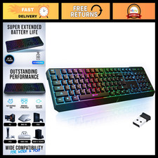 Wired Gaming Keyboard, Quiet Mechanical, US QWERTY, RGB Backlit Lighting picture