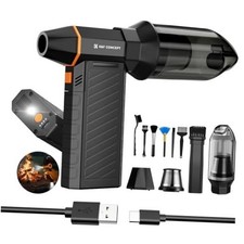 Blower & Suction 2 in 1 Magnetic Compressed Air Duster - LED Light picture