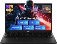 NIMO 15.6 Light Gaming Laptop 8 Cores AMD Ryzen 7 Pro 6850U 32GB LPDDR5 RAM 1TB picture