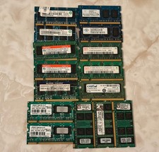 Lot of 15 Mixed Laptop RAM SO-DIMM Memory DDR/DDR2 512MB 1GB 2GB Hynix Kingston picture