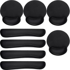 8 Pcs Ergonomic Mouse Pad Keyboard Wrist Support Set Soft Gel Memory Foam Gaming picture