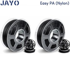 JAYO 2*1KG Black Easy PA Nylon 6+66 Filament 1.75mm 2.2lbs Warp-Free Strong picture