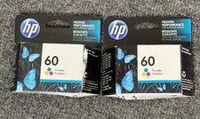 (2) HP 60 TRI-COLOR Ink Brand New Sealed OEM Expired picture
