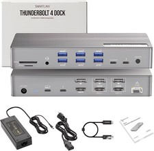 Thunderbolt 4 Dock with DisplayLink, 21-in-1 USB-C/A Docking Station for MacB... picture
