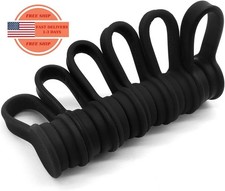 6 clips magnéticos negros para cables, organizador de auriculares, enrollador picture