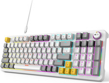 AK96 Mechanical Gaming Keyboard, Pre-Lubed Red Switches, 96 Keys Full Size with picture