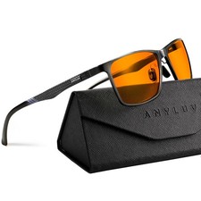 Blue Light Glasses Men, Relieve Eyestrain and Eye Protection, Al-Mg Metal Com... picture