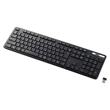ELECOM Wireless Keyboard TK-FDM110TKBK Thin Membrane Antibacterial with Numeric picture