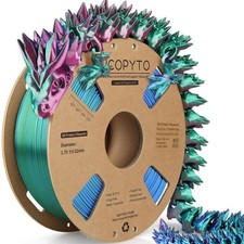 3D Printer Silk PLA Filament 1.75mm, Shiny Triple Color Red Blue Green, Dimen... picture