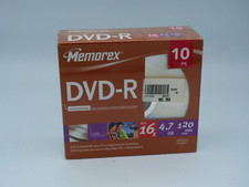 Memorex DVD-R 10pk 16x 4.7GB 120min Recordable New Media Discs Sealed picture