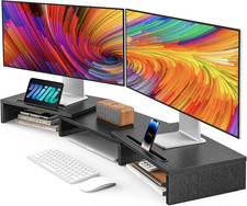 Dual Monitor Stand Riser for 2 Monitors, Monitor Stand for Desk, Adjustable Comp picture