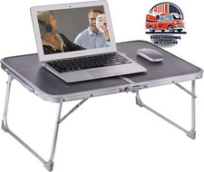 Mesa De Ordenador Escritorio Para Cama Laptop Portatil Plegable Color Gris NUEVO picture