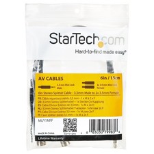 StarTech MUY1MFF 6in Stereo Splitter Cable 3.5mm Male to 2x 3.5mm Female picture