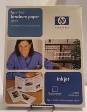 Open Box HP Trifold Glossy Brochure Paper C7020A Inkjet 100 Sheets Complete picture